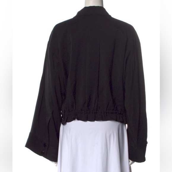 Ramy Brook Black Cape with Flowing Bell Sleeves - Picture 3 of 3